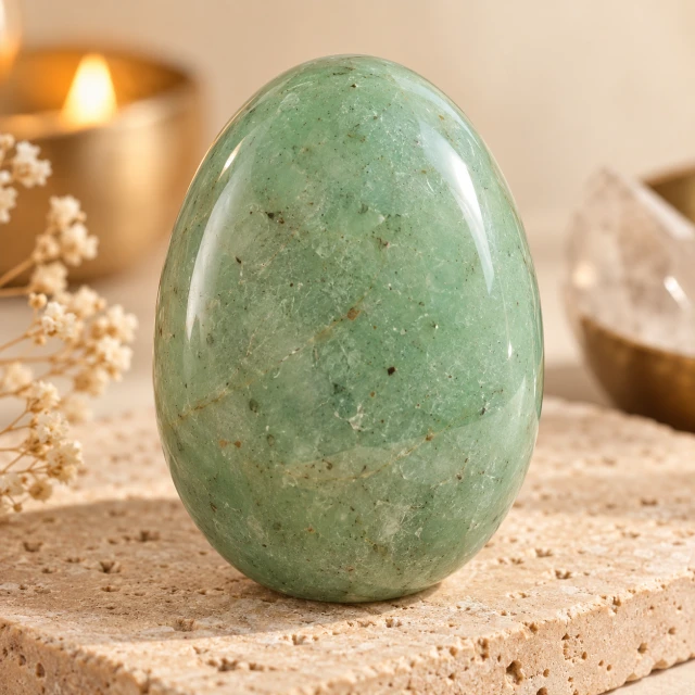 Piedra cuarzo verde para la suerte