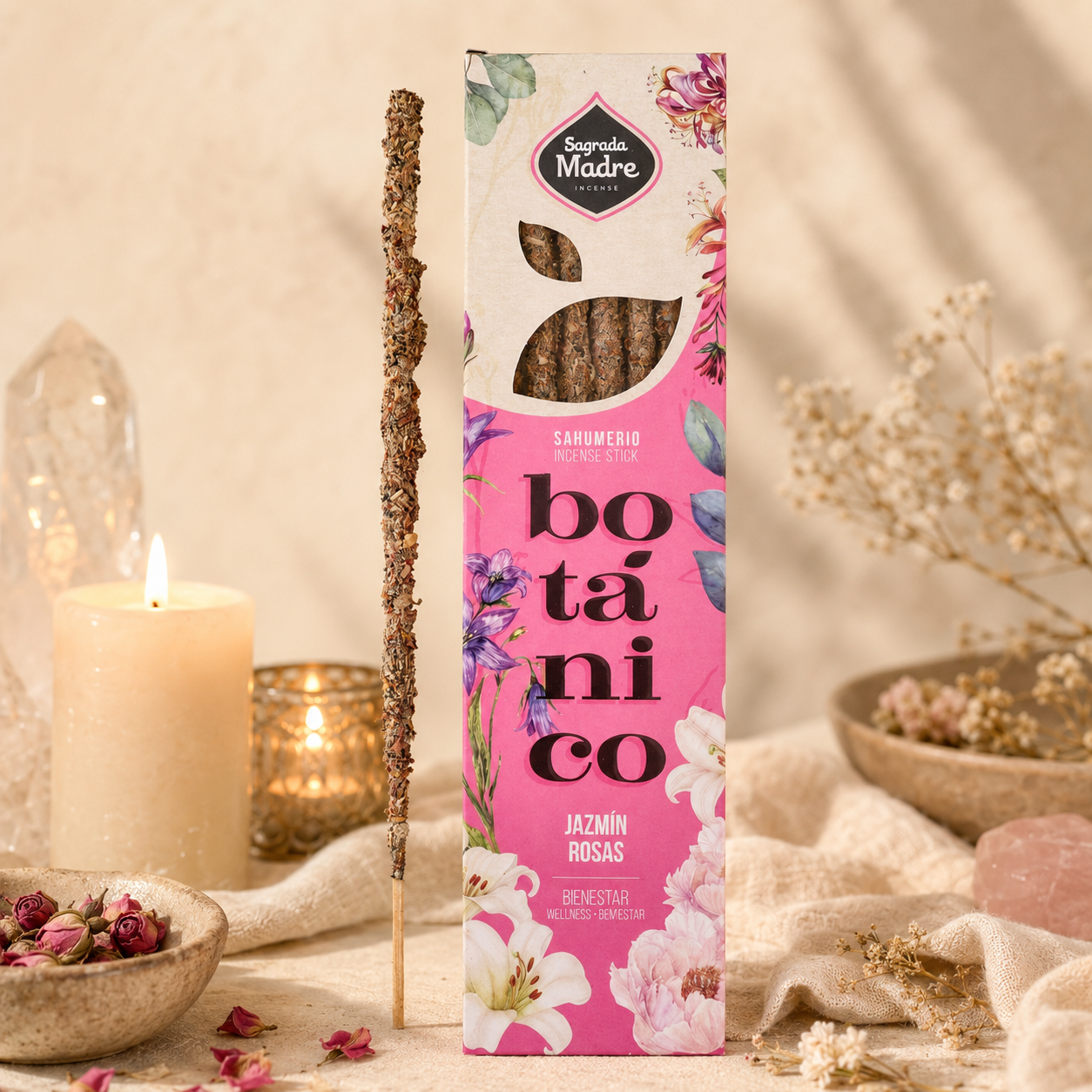 Sahumerio Botánico Jazmín y Rosas